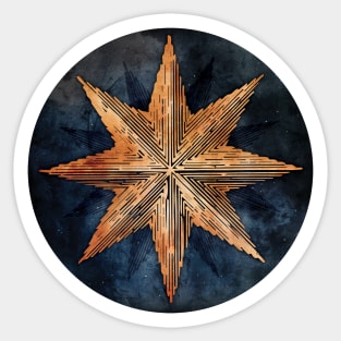 Star of Night - Nautical Compass Star Sticker